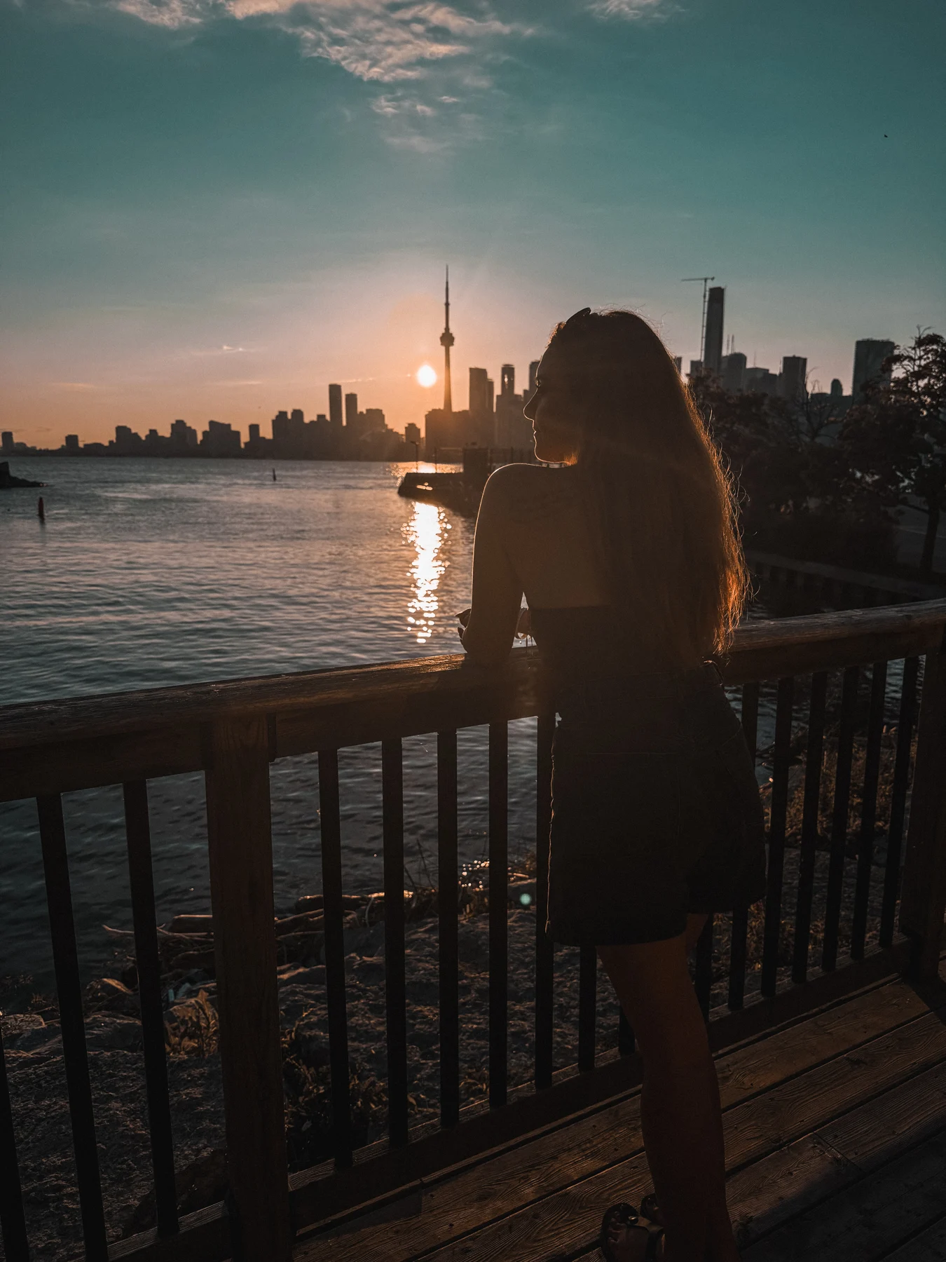 Un tramonto sullo skyline di Toronto